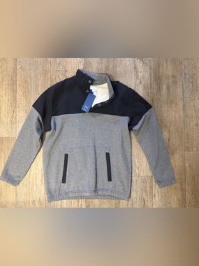 Gear For Sports Two-Tone  Sweater Jacket in Gray & Navy